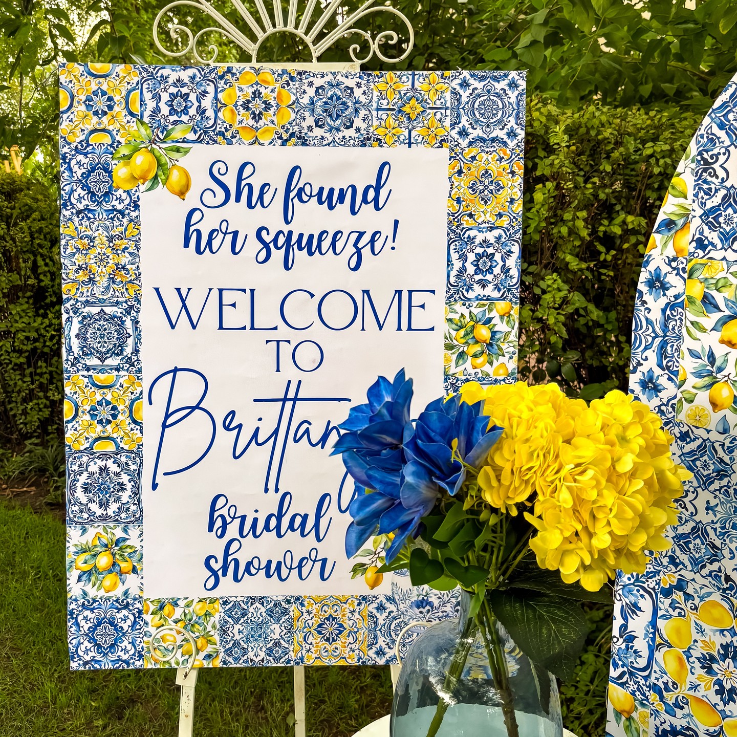 | AMALFI COAST BRIDAL SHOWER |
#shefoundhermainsqueeze #bridalshower #welcomesign #amalficoast #positano #boksomdaais #eventstyling #eventplanner #tablesettings