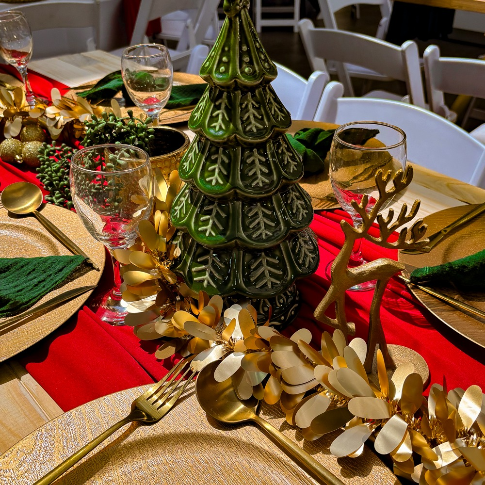 | CHRISTMAS TABLE SETTINGS | 

#christmas #tablesettings #tablescape #christmasdecorations #tabledecor #eventstylist #eventhire #wimbledonchairs #gauteng