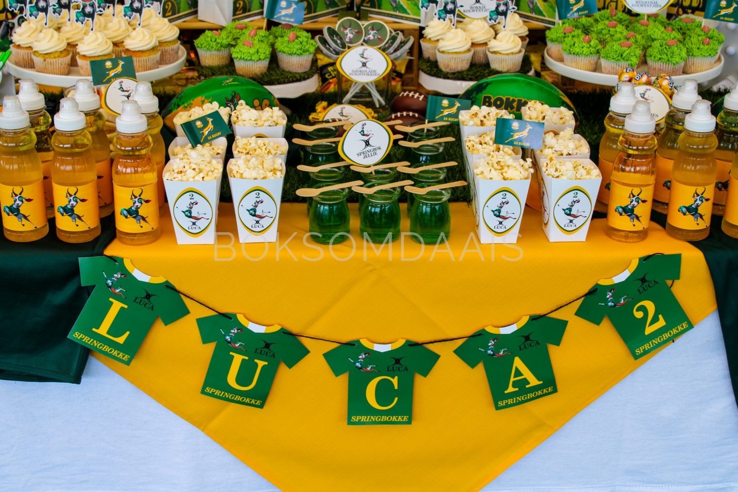 A Springbok Rugby Party for a Happy Little Boy by Boksomdaais Boutique  Events